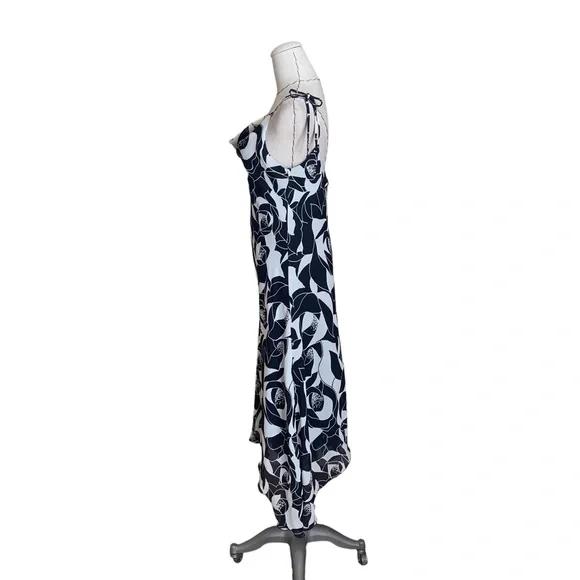 Vintage Y2K B Smart Cowl Slip Print Dress Sex City Carrie Bradshaw - Picture 9 of 10